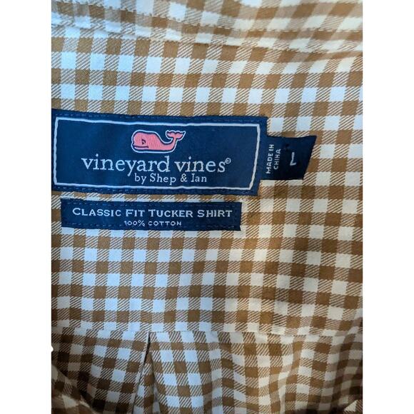Vineyard Vines Men Checkered Plaid Woven Soft Button Down Dress Shirt Sz L - Picture 6 of 8